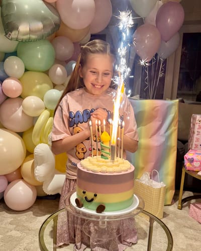 Customer photo review of Jellycat Rainbow Birthday Cake