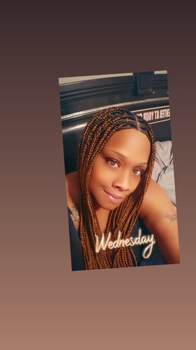 Customer photo review of Color 350 knotless braided wig