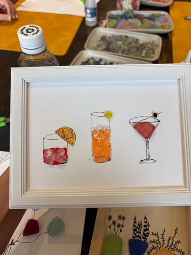 Customer photo review of Sea Glass Art Frame