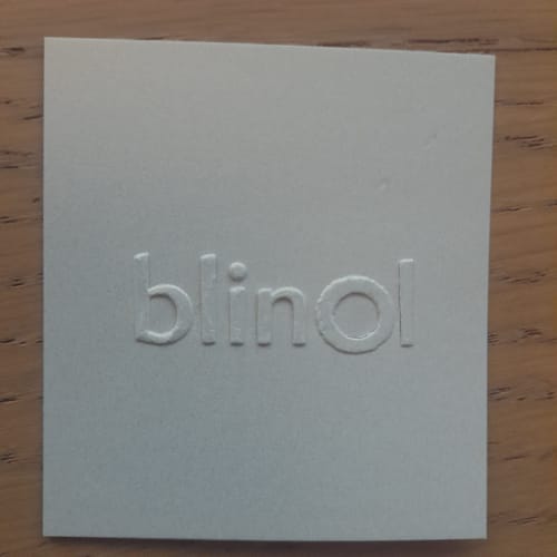Customer photo review of Prägestempel mit eigenem Logo