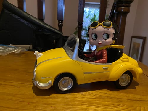 Customer photo review of Betty Boop Yellow Sports Car Figurine