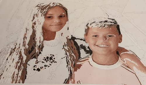 Customer photo review of Custom Portrait Paint By Numbers