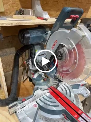 Customer video review of Bosch Axial Glide Miter Saw Dust Chute (Gen II)