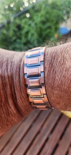 Customer photo review of Mens Copper Magnetic Bracelet TRIPLE Power