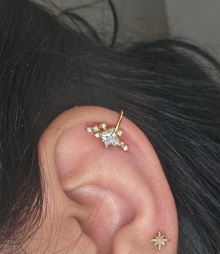 Customer photo review of Princy Diamond Ear Cuffs