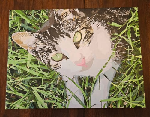 Customer photo review of Custom Pet Paint By Numbers