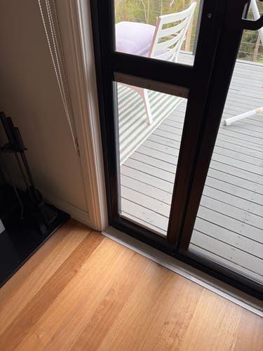 Customer photo review of Soft Flap for Greyhound Pet Door