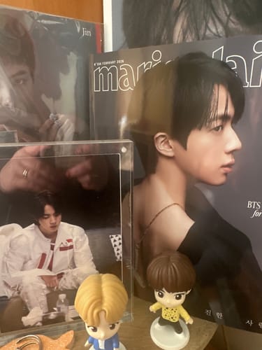 Reviewer's BTS JIN - MARIE CLAIRE MAGAZINE displayed as part of a collection with other merchandise.