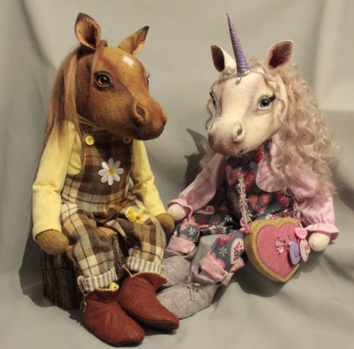 Customer photo review of Unicorn Doll PDF Pattern Approx 32cm Seated