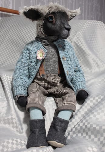 Customer photo review of "Darling" Sheep PDF Pattern Approx 32cm Seated