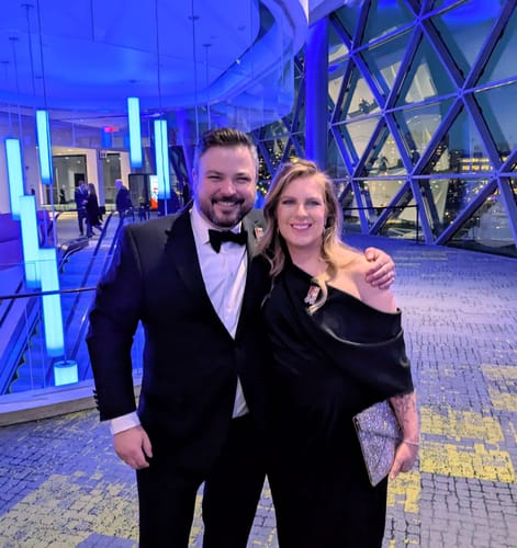 Customer photo review of Rayna One Shoulder Draped Dress in Black by Theia Couture - RENTAL