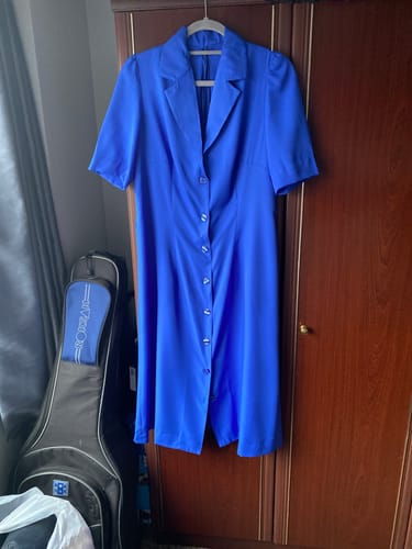 Customer photo review of 3 Metres, Soft Touch American Crepe - 55" Wide (Royal)