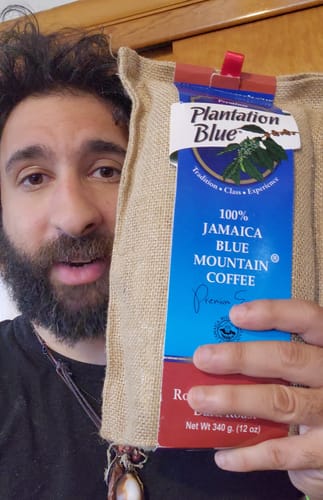 Customer photo review of Plantation Blue 100% Jamaica Blue Mountain Coffee - Dark Roasted & Ground (12oz)