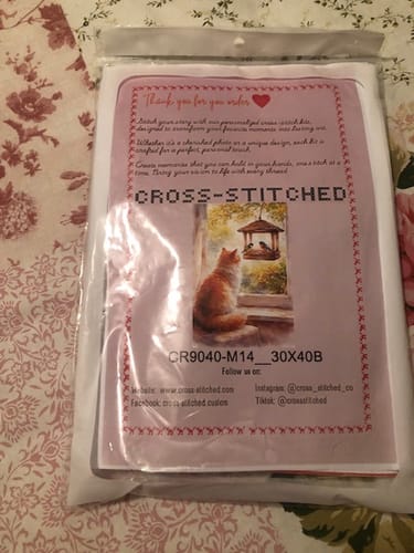 Customer photo review of Custom Cross Stitch Tapestry Kit | Just Upload Your Photo!