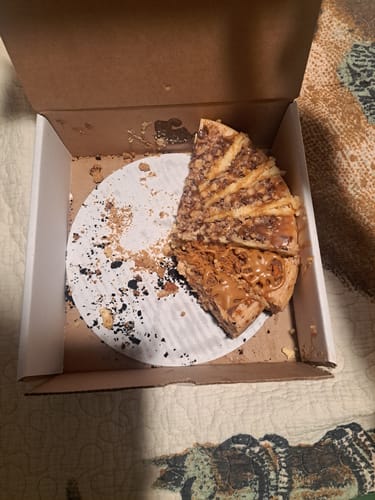 Customer photo review of Salted Caramel Cheesecake