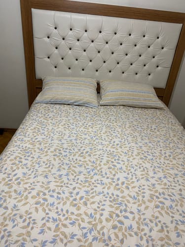 Customer photo review of Flanel Çift Kişilik Nevresim Takımı Roof Mavi