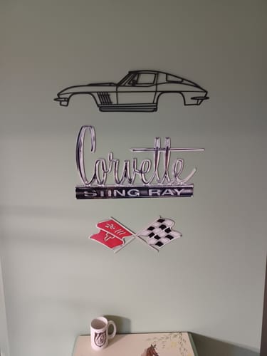 Customer photo review of 1967 Corvette Stingray 427 Metal Silhouette