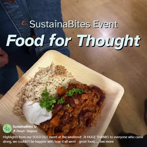 Customer photo review of 7" (18cm) Square Palm Leaf Compostable Bowls