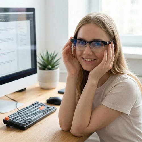 Customer photo review of 2026 New AI Smart Glasses 4K 8MP HD Camera Video 1080P 100+ Languages Translation WiFi Sunglasses Bluetooth Call Music Men Women