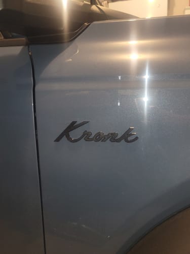 Customer photo review of Custom Emblem Badge, Vintage Style Script Font