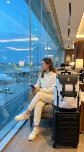 Customer photo review of ZURICH Black & White Travel backpack with laptop compartment