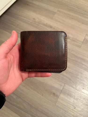 Customer photo review of Big Bend Bifold Wallet - Walnut Brown