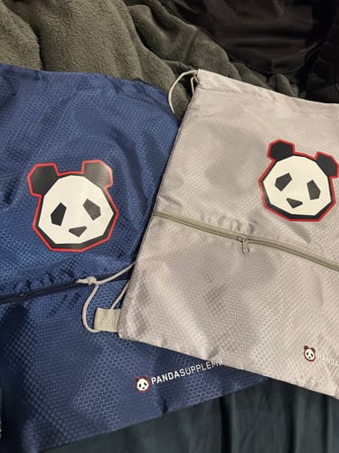 Customer photo review of Panda Drawstring Bags