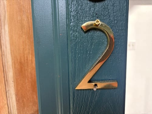 Customer photo review of 4" Brass House Numbers ( 0-9 )