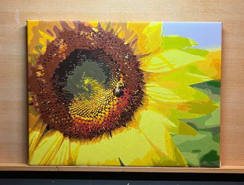 Customer photo review of Custom Paint By Numbers - Turn Trip Memory into Art