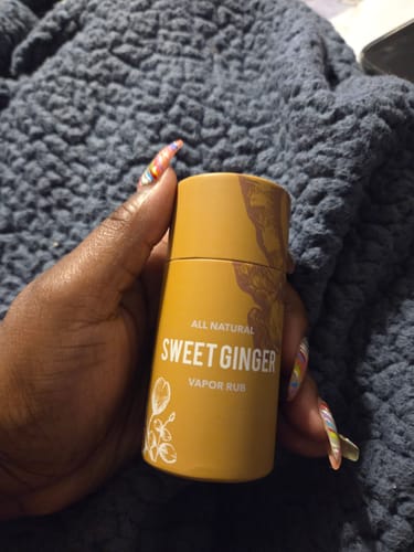 Customer photo review of Sweet Ginger Vapor Rub Stick