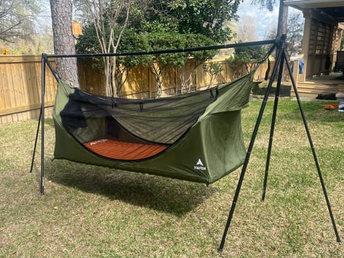 Customer photo review of Turtlebug Lounger Hammock Stand