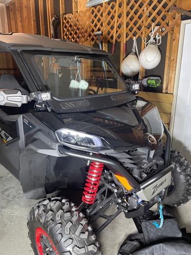 Customer photo review of CFMoto ZForce 800 & 950 Trail/Sport — Front Cube Light Mounting Brackets