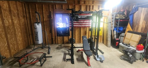 Customer photo review of Major Fitness B52 All-In-One Home Gym Smith Machine