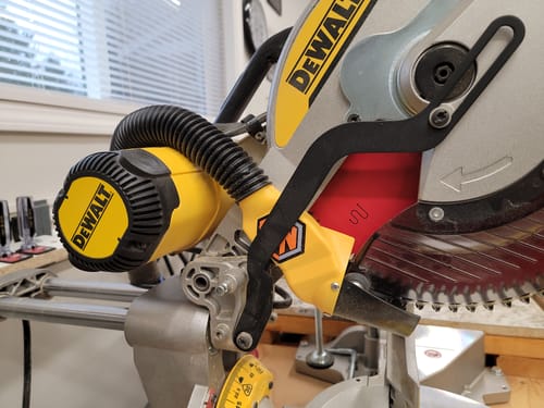 Customer photo review of DeWalt DWS779/780 Sliding Miter Saw Dust Collection