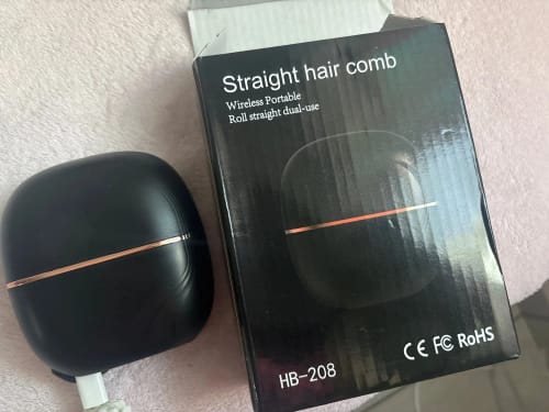 Customer photo review of 2025 Neuer Mini-Glätteisen, wiederaufladbar, tragbar, Haarglätter, Bürste, Verbrühungsschale, kabellose USB-Lade-Glätteisen