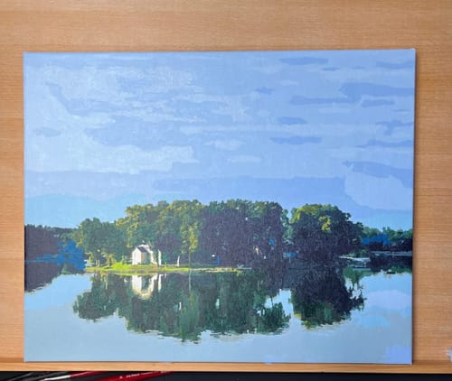 Customer photo review of Custom Paint By Numbers - Turn Trip Memory into Art