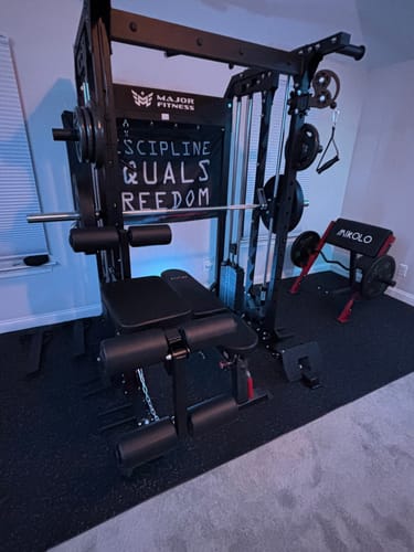 Customer photo review of Major Fitness B52 All-In-One Home Gym Smith Machine