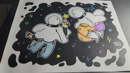 Customer photo review of Space Ghost Coloring Page PDF