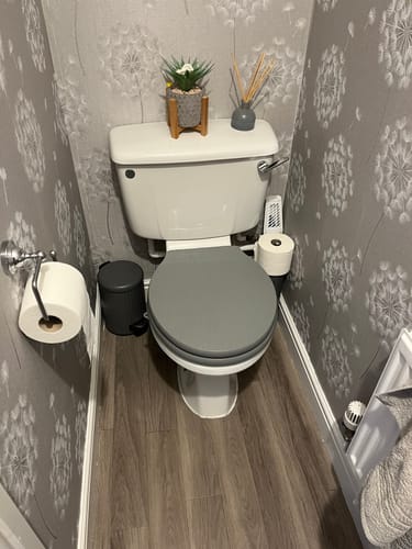 Customer photo review of Chancery Soft Close Toilet Seat Chrome Hinges - Storm Grey