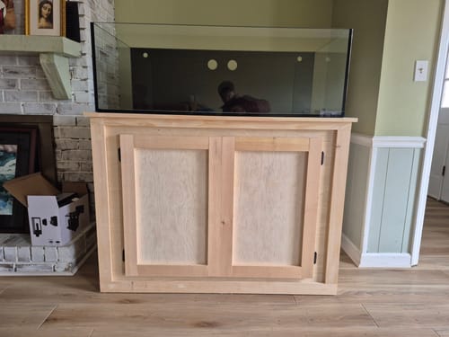 Customer photo review of Fiji Cube 76 Gallon Shallow External Overflow Rimless Tank