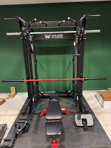 Customer photo review of Major Fitness B52 All-In-One Home Gym Smith Machine