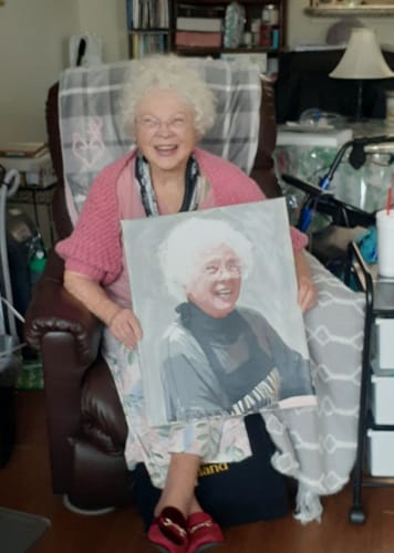 Customer photo review of Custom Paint By Numbers - Personalized Portraits Art