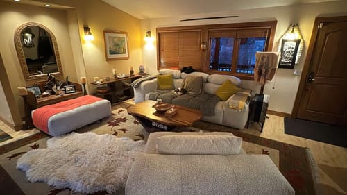 Customer photo review of Farmhouse Live Edge Coffee Table Entryway Design Rustic Halloween