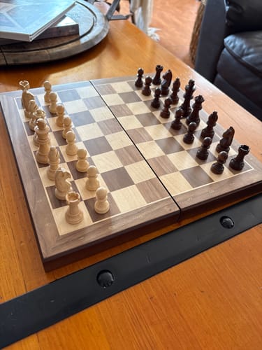 Customer photo review of Tablero De Ajedrez Madera 33x33cm Magnético