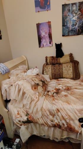 Customer photo review of Garden Oil Painting Duvet Cover - Pink