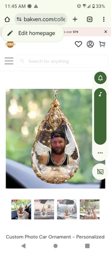 Customer photo review of Custom Photo Car Ornament - Personalized Memorial Sympathy Gifts For Loss Of Mom, Dad