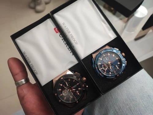 Customer photo review of CURREN Fashionable Sports Multifunctional Chronograph Quartz Watch with Silicone Strap Creative Design Dial Luminous Hands
