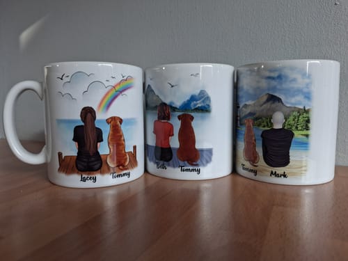 Customer photo review of Girl & Dogs - Life is better with a dog Personalised Mug
