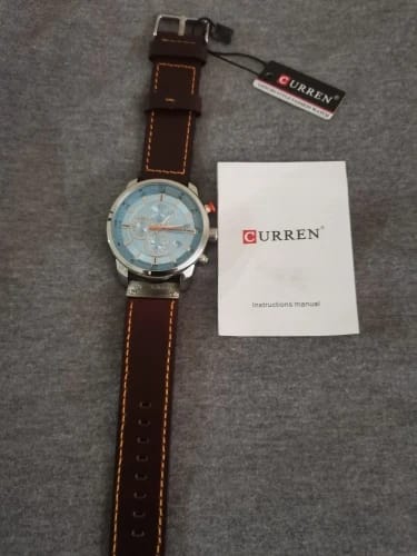 Customer photo review of CURREN Brand Watch Men Leather Sports Watches Men's Army Military Quartz Wristwatch Chronograph Male Clock Relogio Masculino