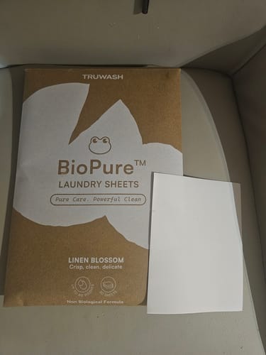 Customer photo review of BioPure Eco-Friendly Laundry Sheets - Up To 60 Washes